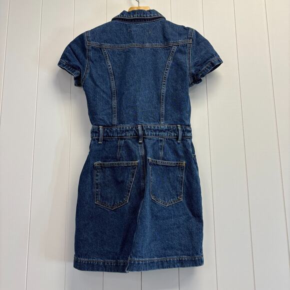 Grlfrnd Women's Preppy Retro‎ Vibes Button-up Cotton Denim Jean Dress Size XS - Picture 2 of 8